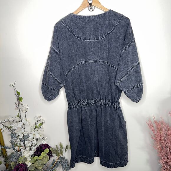 RACHEL COMEY Holt Dress Washed Black Denim Gray {102} - Picture 5 of 8